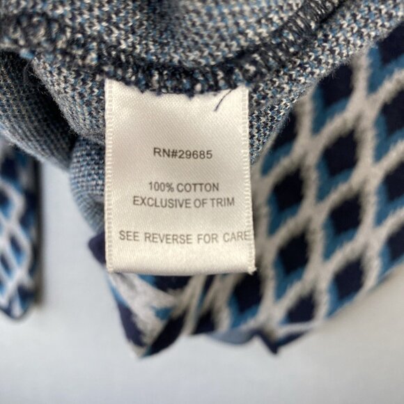 Pendleton Blazer Women's Medium Grandma Core Cotton Jacket‎ Argyle Diamond Blue - Picture 11 of 13